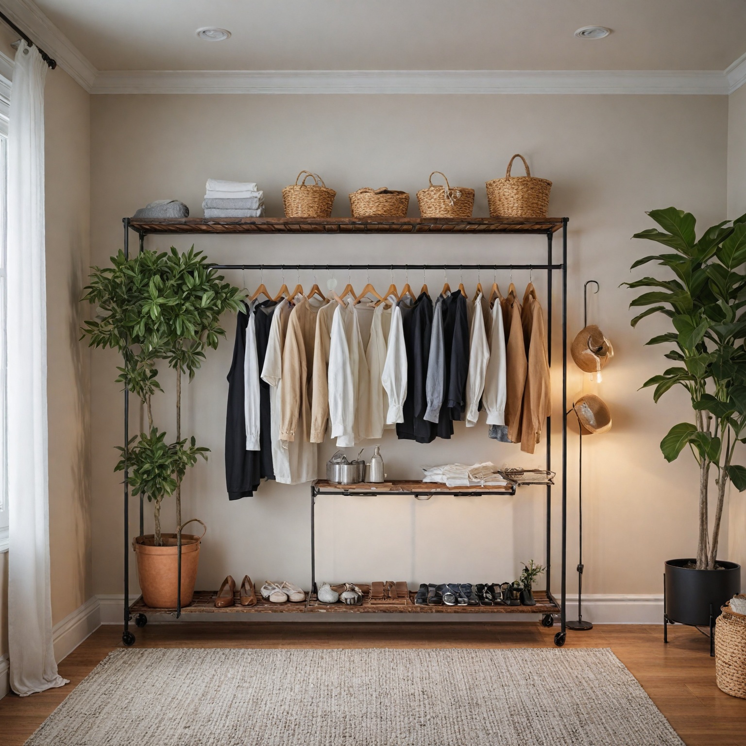 Transform Your Space with the Raybee Clothes Hanging Rack: The Ultimate All-in-One Storage Solution!